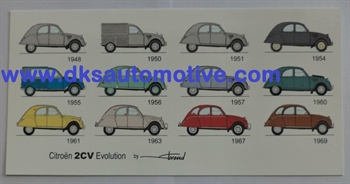 CARTOLINA 2CV 1948-1969