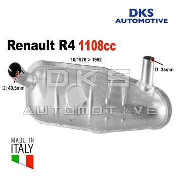 MARMITTA ANTERIORE R4 - SILENZIATORE PER 1108cc 08/83-91